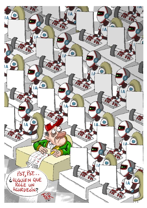 Examen de admisión. Cartón de FER