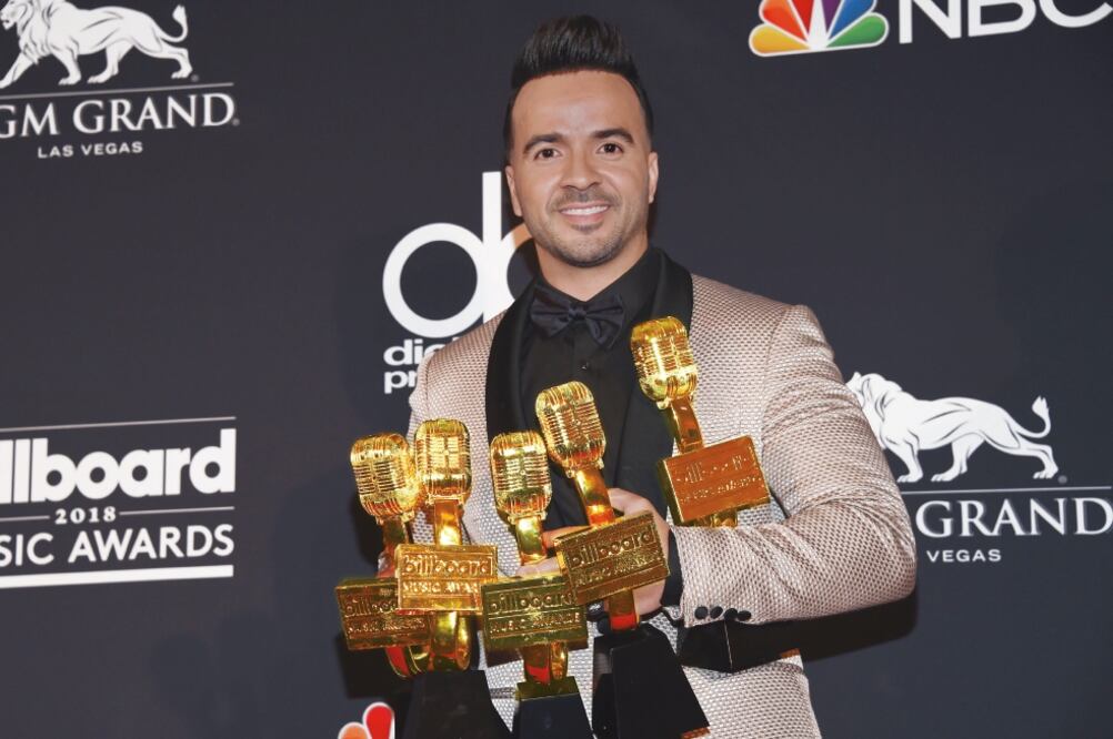 Luis Fonsi ganó las categorías: Canción Vendedora, Canción Latina, Canción Vía Streaming, Canción Top 100 y Colaboración. Foto: AGENCIAS