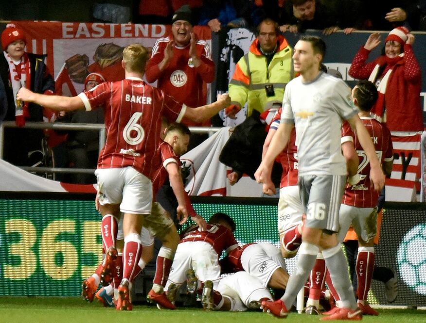EFE. Bristol City festejando su anotación