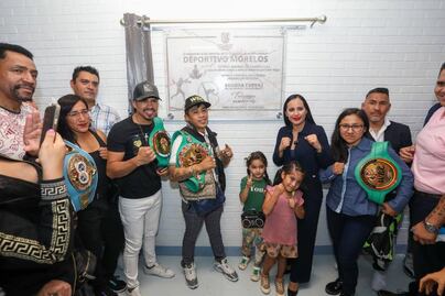 Cuevas reinaugura Deportivo Morelos junto a Julio César “Rey” Martínez y el futbolista Adrián Chávez