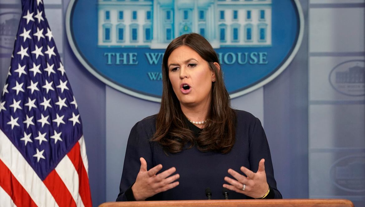 La portavoz presidencial Sarah Huckabee Sanders (Foto: Reuters)