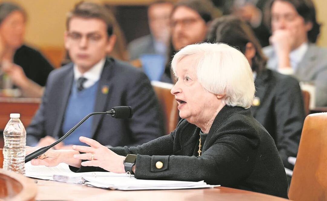 Janet Yellen, secretaría del Tesoro, ayer al testificar ante el Senado de EU en Washington. Foto: Mariam / AP
