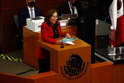Nahle defiende en el Senado reforma eléctrica; "no pasará", dice la oposición