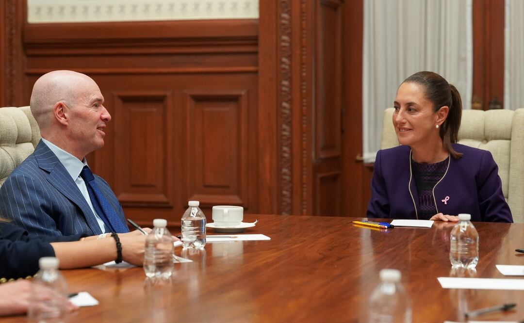 Sheinbaum recibe en Palacio Nacional a Ben Horowitz, cofundador de Andreessen Horowitz (22/10/2025). Foto: X (@Claudiashein)