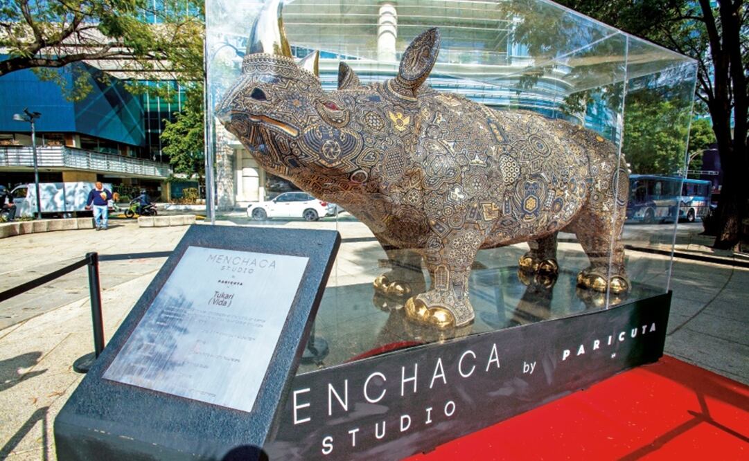 Las obras de grandes dimensiones miden entre tres y cinco metros. (CAMILA MATA. EL UNIVERSAL)