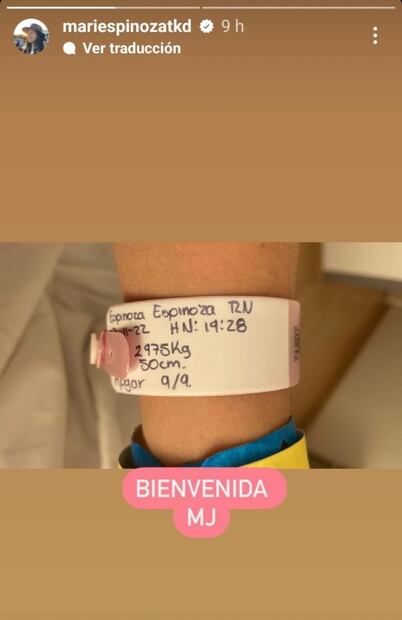 María del Rosario Espinoza presume el nacimiento de su hija en redes sociales