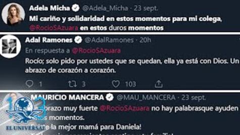 Lamentan famosos muerte de la hija de Rocío Sánchez Azuara