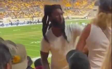 Mujer es golpeada por un aficionado en partido de Pittsburgh vs Detroit de la NFL