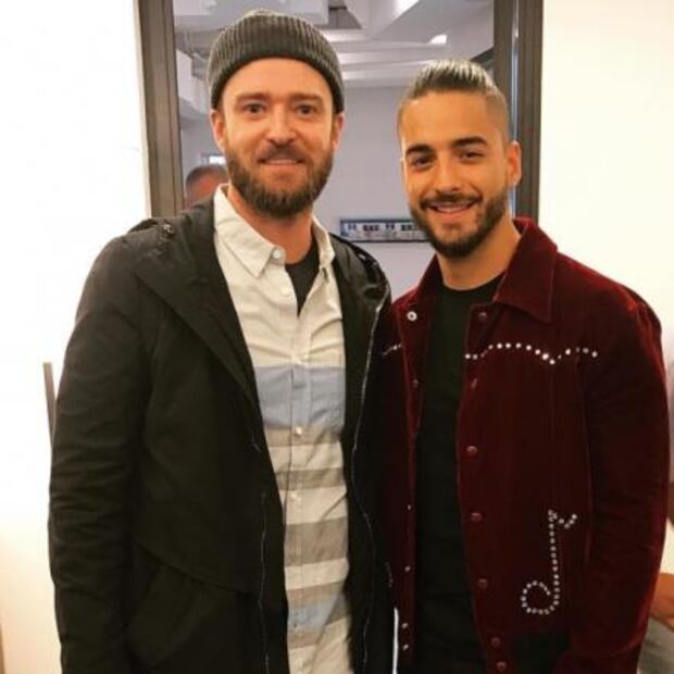 Maluma y Justin Timberlake posan juntos en foto