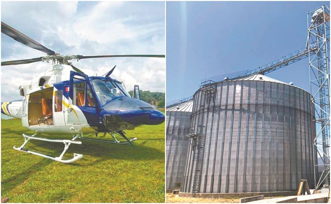 Entre los bienes que el gobierno del estado pondrá a la venta se encuentran cinco helicópteros, así como siete silos. Foto: ESPECIAL