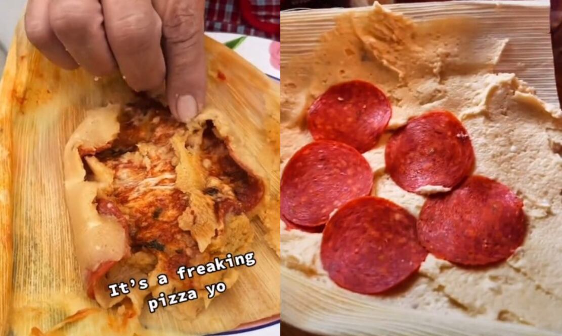 Pizzamales, una nueva receta viral en TikTok. Foto: @tamalemama__2 / TikTok