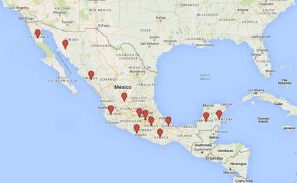 Mapa. Defunciones por influenza
