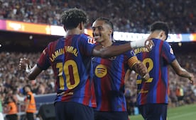 Barcelona arrolla al Rayo Vallecano con dobletes de Lamine Yamal y Raphinha