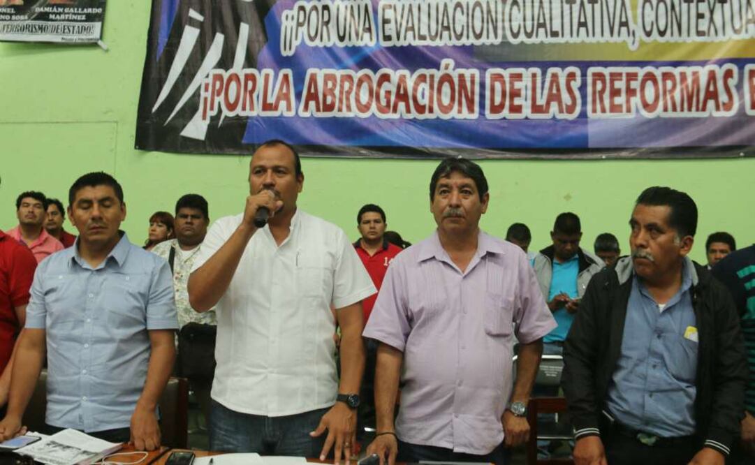 El magisterio oaxaqueño expuso que continuarán su estrategia de movilización. Foto: Quadratín