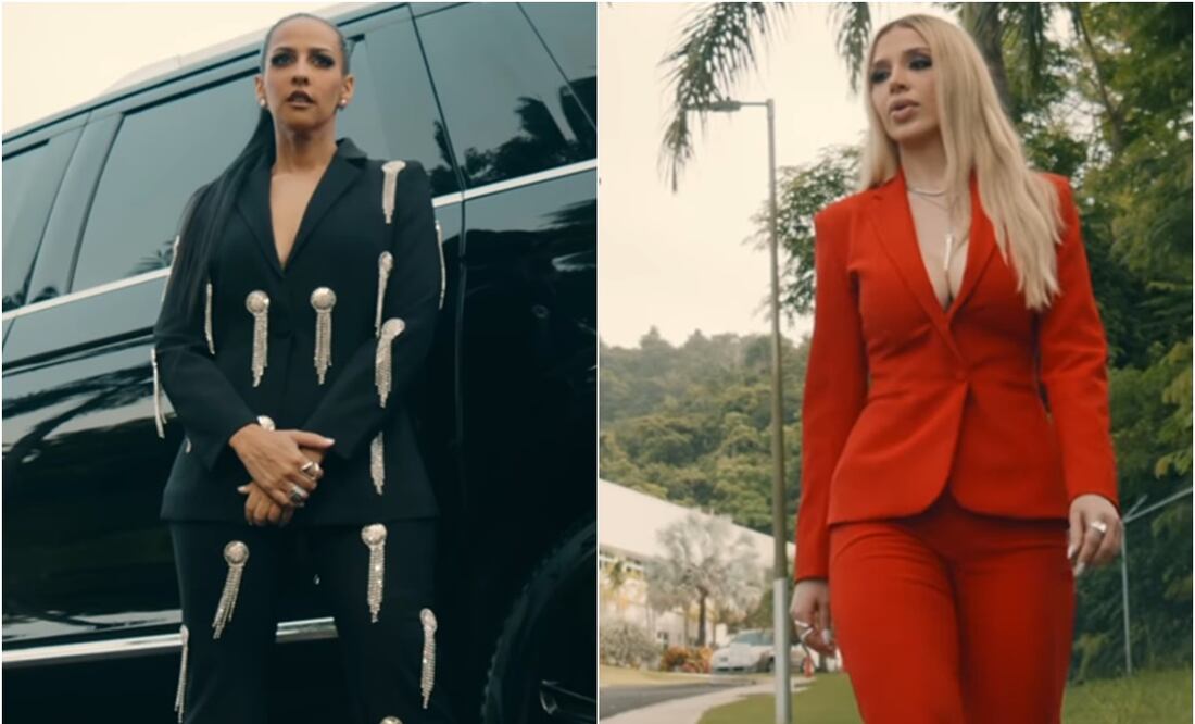 En la grabación, se aprecia a la misma Emma Coronel con un pantalón y saco color rojo, mientras Mariel la invita a subirse a una camioneta. Foto: Instagram. @mariellaabogada