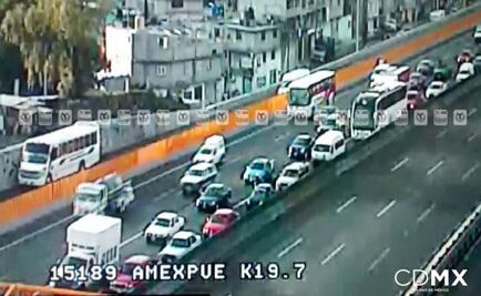 Accidente complica vialidad en la México-Puebla