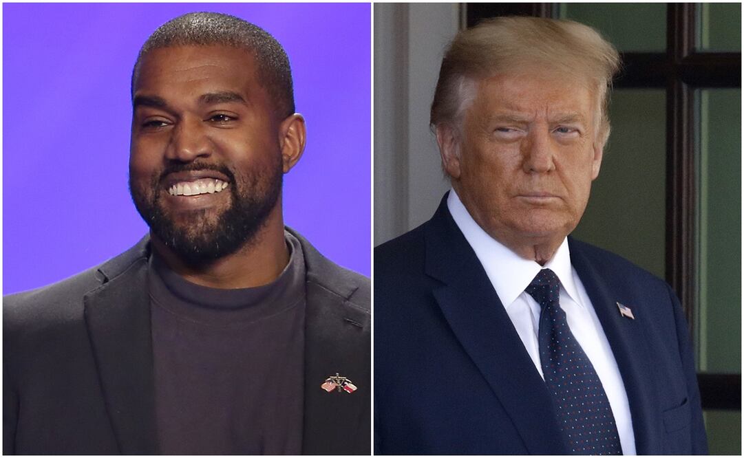 Kanye West y Donald Trump. Fotos: AP