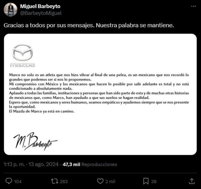 Marco Verde será recompensado. FOTO: ESPECIAL