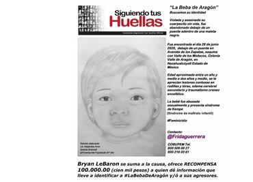 LeBarón ofrece $100 mil para identificar a bebé de Valle de Aragón