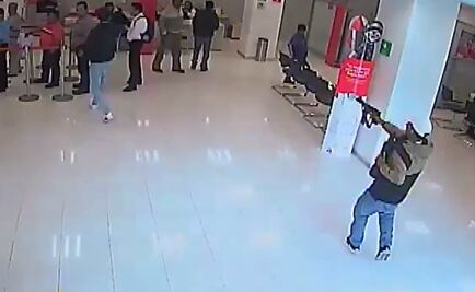 Difunden video de asalto a un banco de Naucalpan
