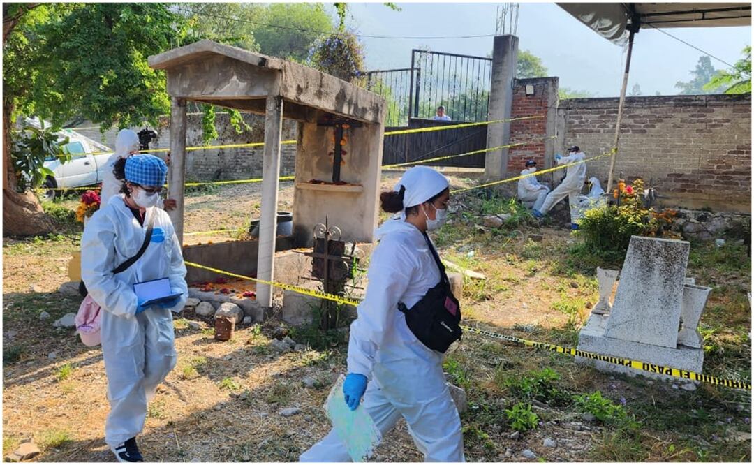 Inician trabajos de exhumación de restos de personas en fosa común de panteón de Morelos (7/11/2024). Foto: Especial