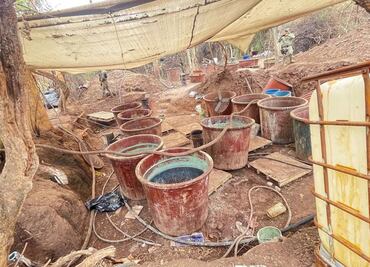 Marina y FGR aseguran laboratorio clandestino en Choix, Sinaloa