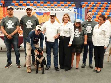Héroes caninos retirados de corporaciones de seguridad encuentran nuevos hogares en Tamaulipas