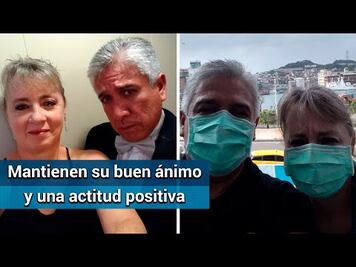 Así vive matrimonio mexicano cuarentena en crucero por coronavirus