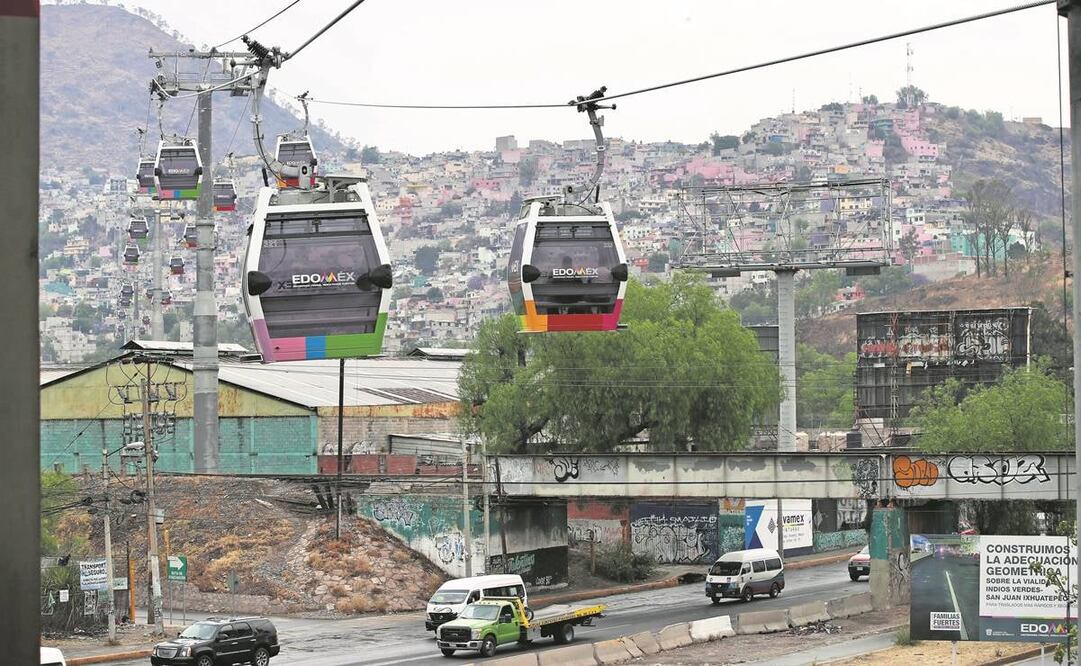 La Línea 2 del Teleférico prevé transportar a 40 mil usuarios que transitará por Ecatepec, Tlalnepantla y la Ciudad de México, indicaron autoridades. Foto: Valente Rosas/ EL UNIVERSAL