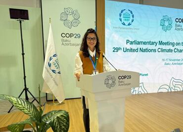 Legisladora de MC participa en la COP29; advierte sobre falta de aprovechamiento de fondos para cambio climático en México