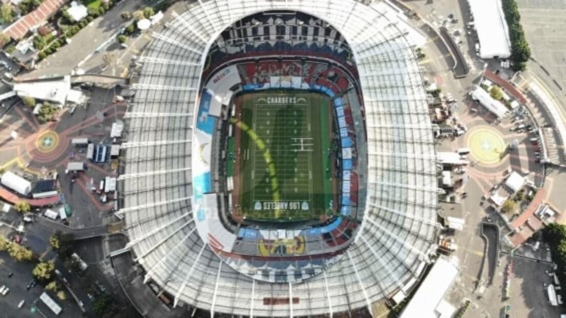Así luce el Estadio Azteca para recibir el juego de NFL entre Chiefs vs Chargers