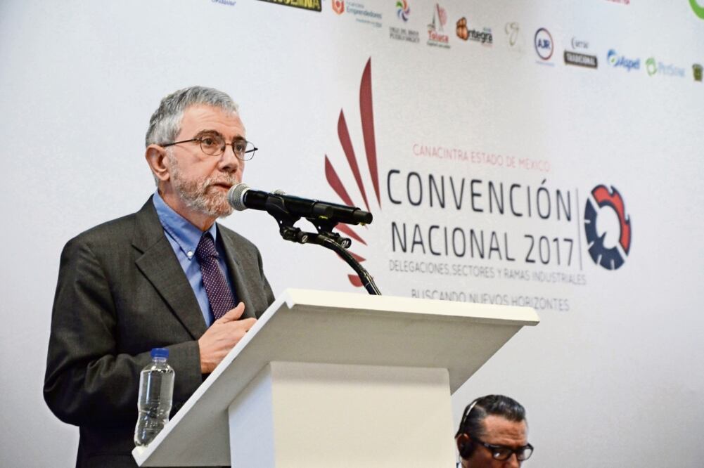 El economista Paul Krugman aseguró que Donald Trump no cuenta con el equipo suficiente ni apoyo para realizar todos los cambios que prometió en campaña, por lo que consideró que habrá mínimas modificaciones al TLCAN (JORGE ALVARADO. EL UNIVERSAL)