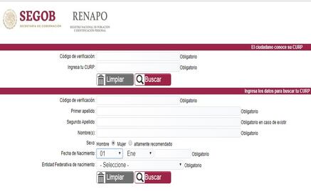 Cómo tramitar el CURP por Internet