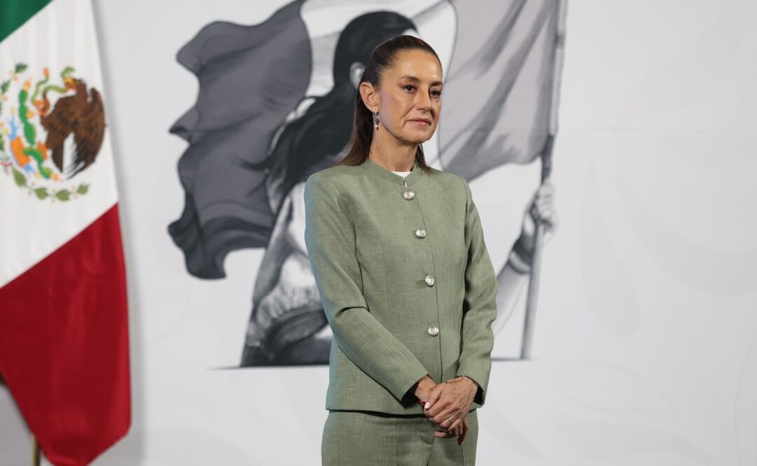 La presidenta Claudia Sheinbaum en su conferencia matutina del 4 de abril de 2025. Foto: Carlos Mejía / EL UNIVERSAL
