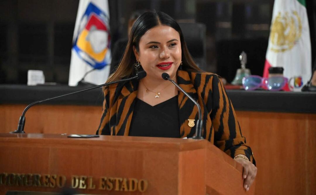 Diputada morenista, Guadalupe Vázquez Jacinto busca eliminar fuero de servidores públicos en Baja California Sur (06/06/2025). Foto: Especial