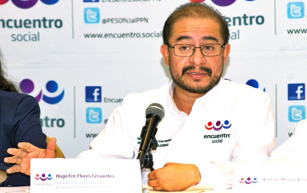 Hugo Eric Flores Cervantes, presidente nacional del Partido Encuentro Solidario. Foto: Archivo/EL UNIVERSAL
