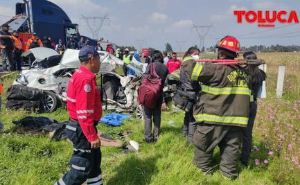 Fallecen 5 personas en accidente automovilístico en libramiento Bicentenario Toluca-Valle de Bravo