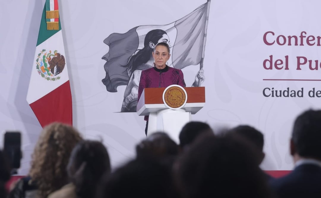 La presidenta Claudia Sheinbaum en la “Mañanera del Pueblo” de Palacio Nacional el miércoles 17 de junio de 2026. Foto: Gabriel Pano/ EL UNIVERSAL