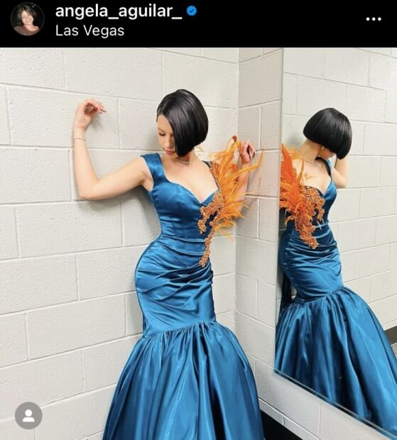 Ángela Aguilar dice que se viste como señora por este look
