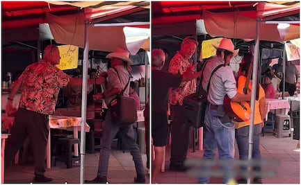 VIDEO: Extranjero agrede a músico ambulante en Tepic y exige que deje de cantar; gesto desata indignación