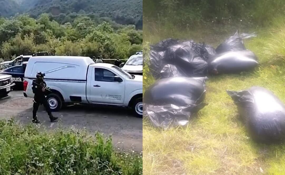 La tarde de hoy aparecieron bolsas con estos humanos en el paraje conocido como Paso Conejos del tramo carretero Nogales-Maltrata / Especial