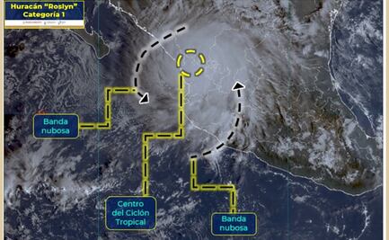 Huracán “Roslyn” pierde intensidad y baja a categoría 1