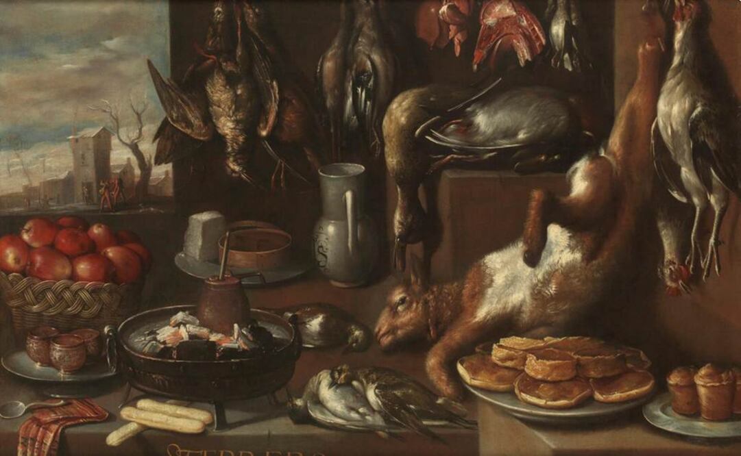 El óleo "Febrero, Bodegón de Invierno", ejecutado por Francisco Barrera. FOTO: Especial