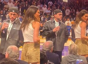 VIDEO: Kendall Jenner ignora a Bad Bunny en juego de la NBA y desata polémica