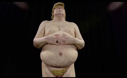 Estatua de Donald Trump desnudo aparece en Miami