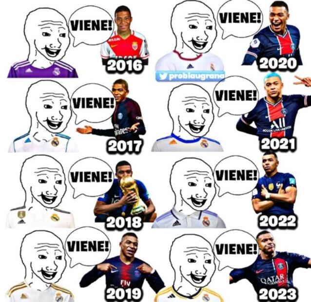 Los mejores memes tras el anuncio de Kylian Mbappé
