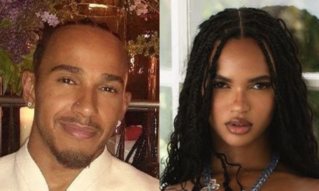 Lewis Hamilton y Juliana Nalu. Fuente: producción Universal (Instagram @ teamlh_italy y @juliananalu)