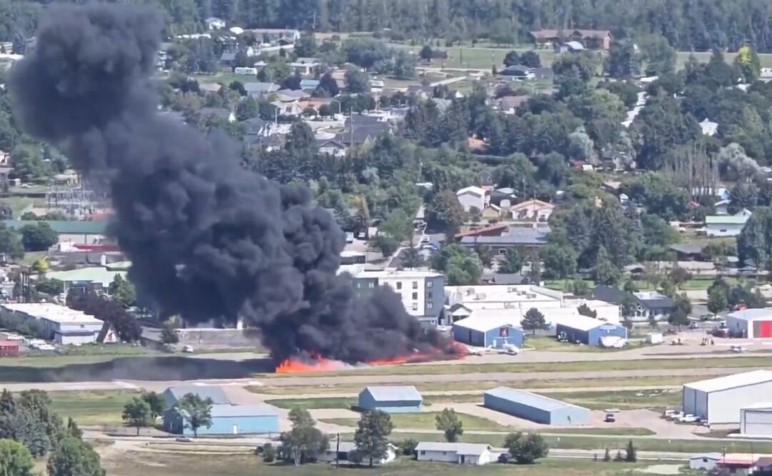 Choca avión en el aeropuerto de Kalispell. (11/08/25) Foto: Captura de video