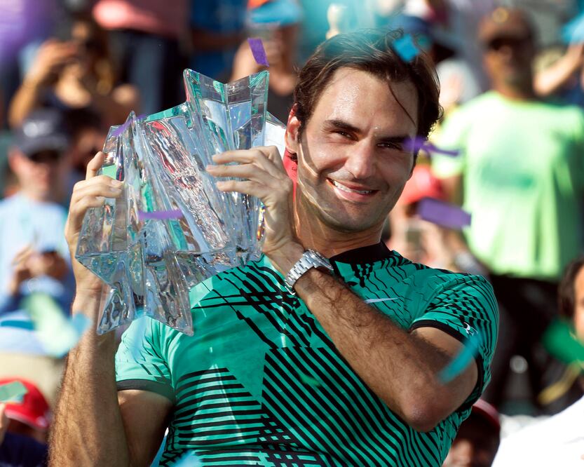 Roger igualó a Novak Djokovic, quien también tiene cinco títulos aquí (EFE)