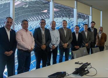 El presidente de la Liga MX visita las instalaciones de Rayados y se reúne con su nueva directiva